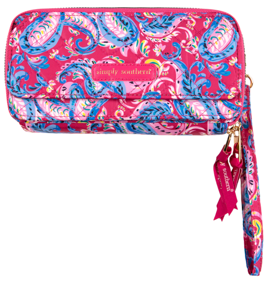 Quilted Phone Crossbody - Paisley