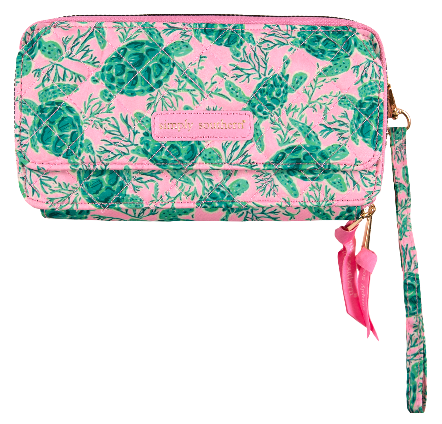 Quilted Phone Crossbody - Sea Turtle