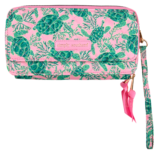 Quilted Phone Crossbody - Sea Turtle