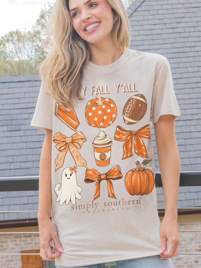 "Happy Fall Y'all" Short Sleeve Shirt