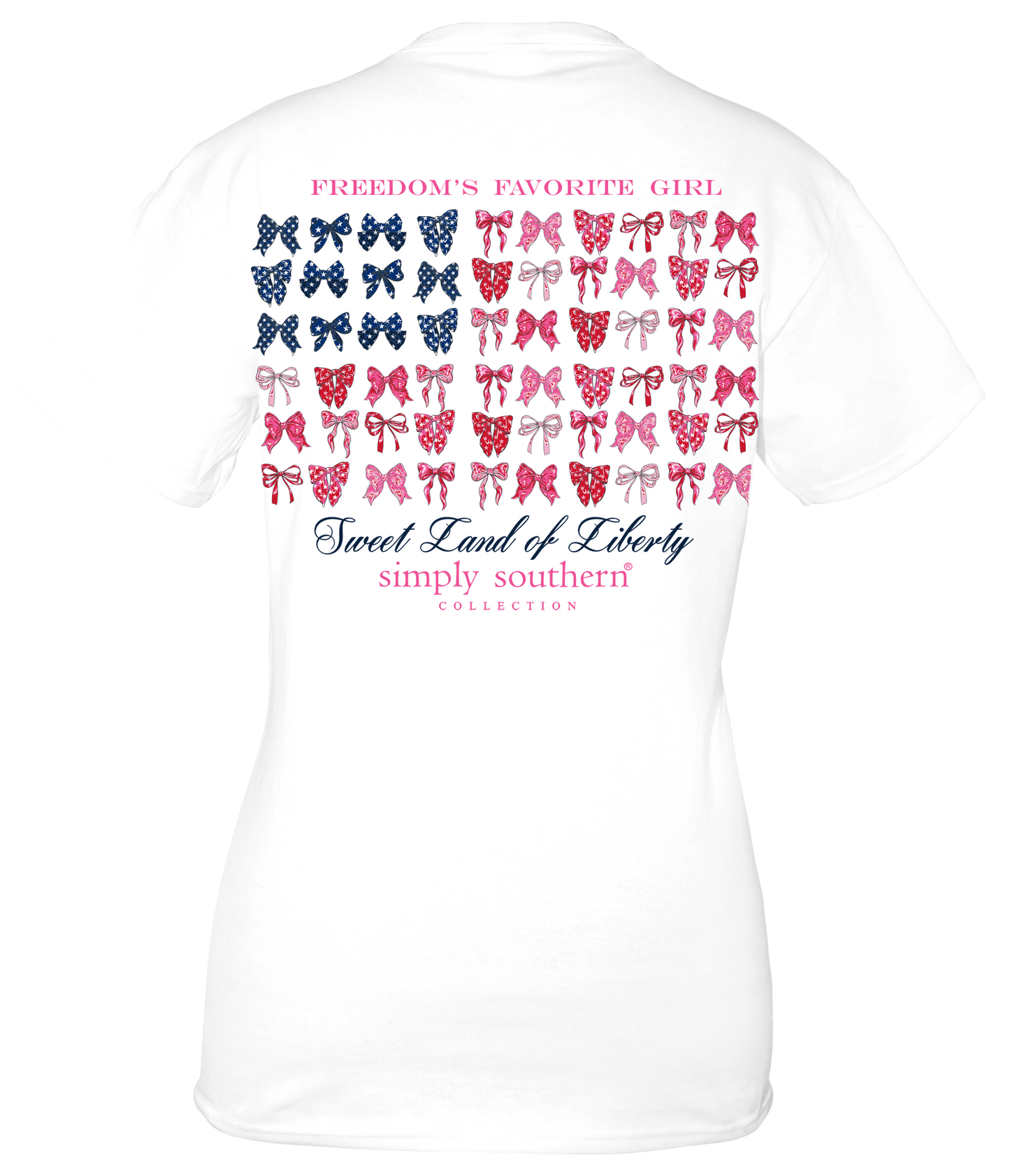 "Freedom's Favorite Girl" Bow Flag Shirt