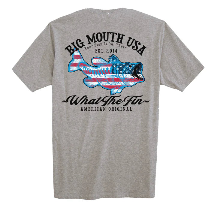 WTF Big Mouth Bass USA Short Sleeve Shirt