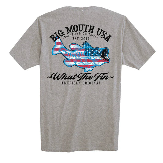 WTF Big Mouth Bass USA Short Sleeve Shirt