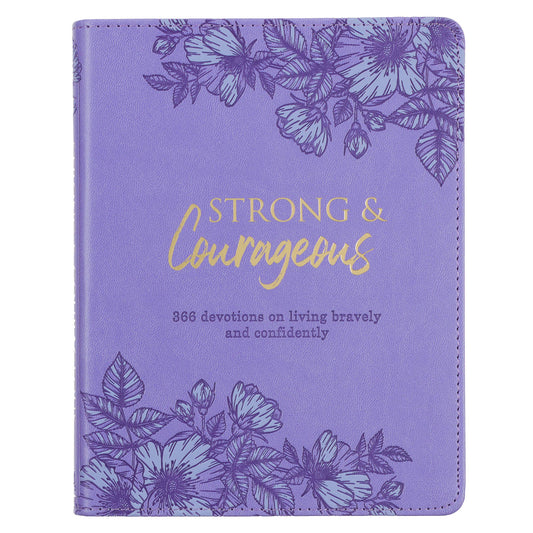 Devotional Strong & Courageous Faux Leather