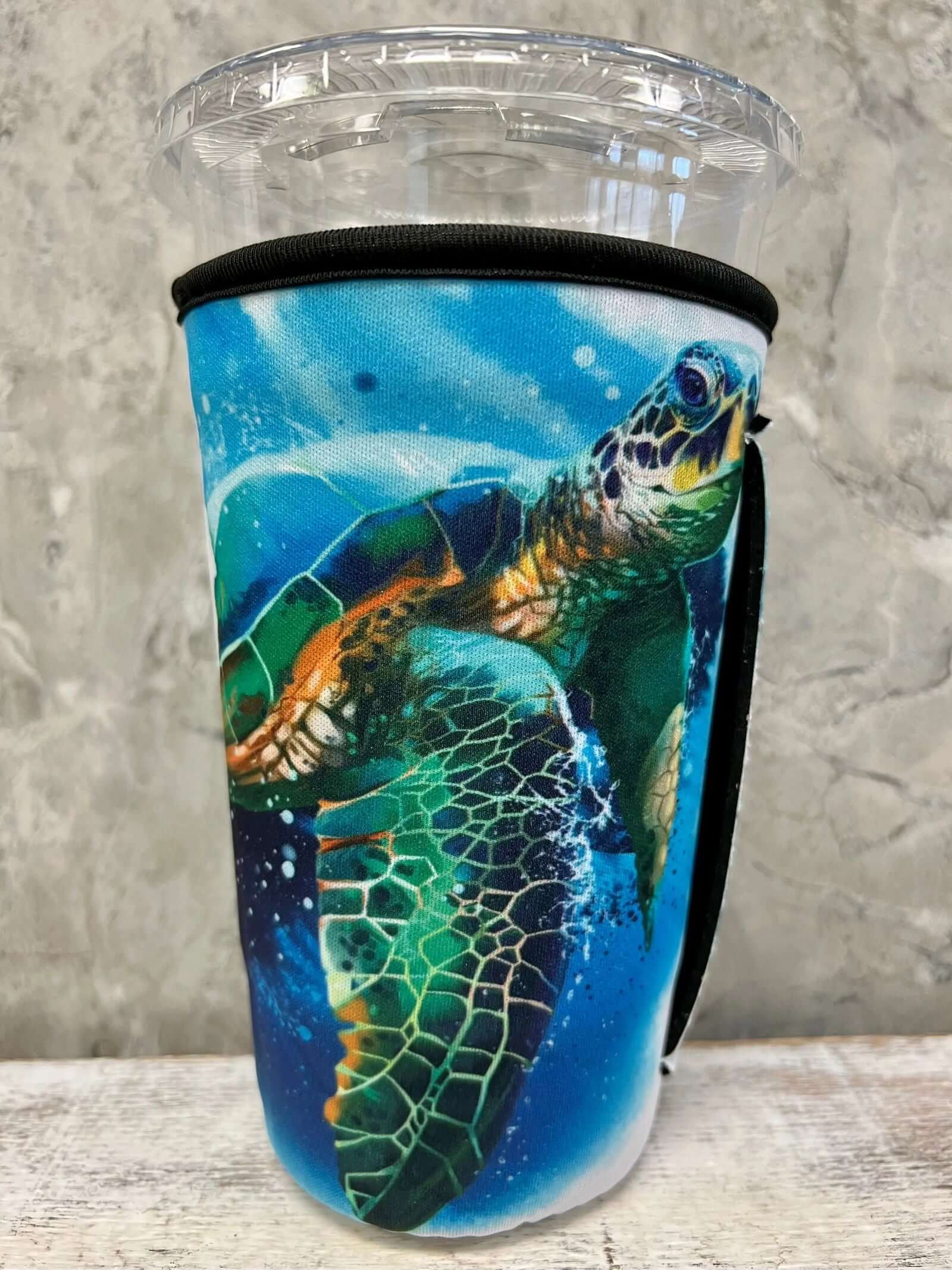 20 OZ Sea Turtle Insulated Cup Cover - Thumbnail 3