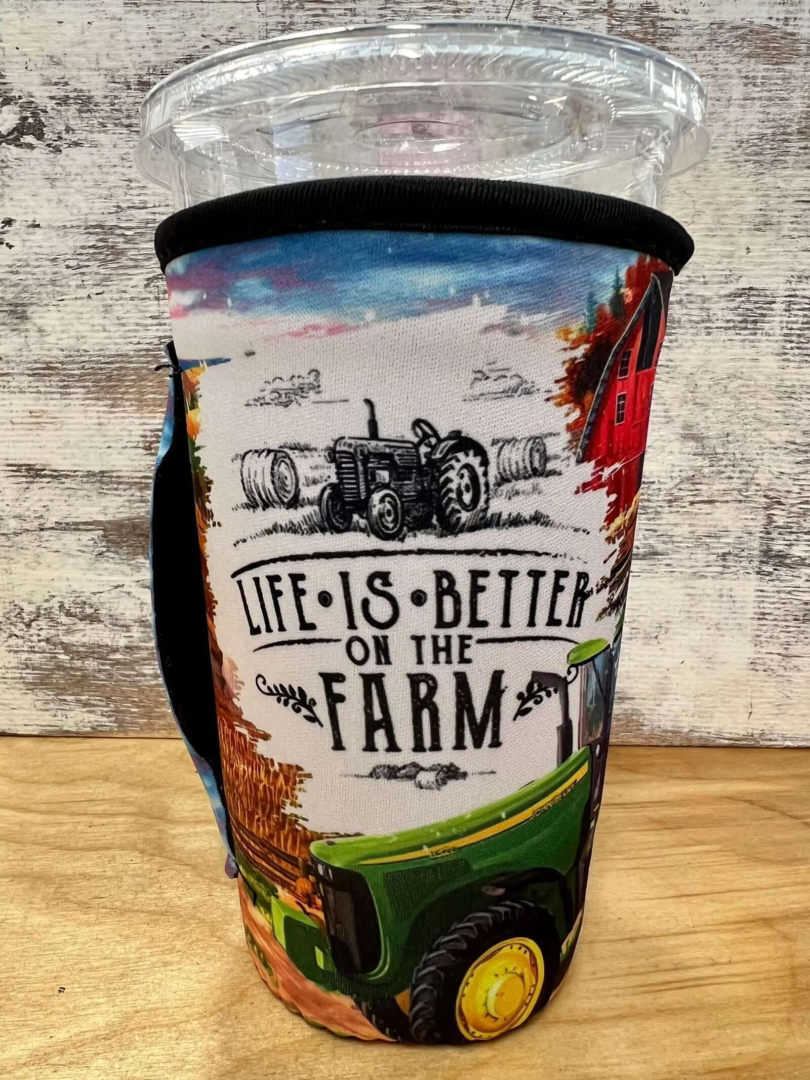 20 OZ Life is Better on the Farm Cup Cover Sleeve - Thumbnail 4
