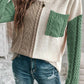 Gold Flame Patched Pocket Drop Shoulder Sweater