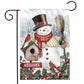 Jolly Snowman Welcome Winter Garden Flag