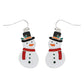 Santa Christmas Enamel Dangle Earrings