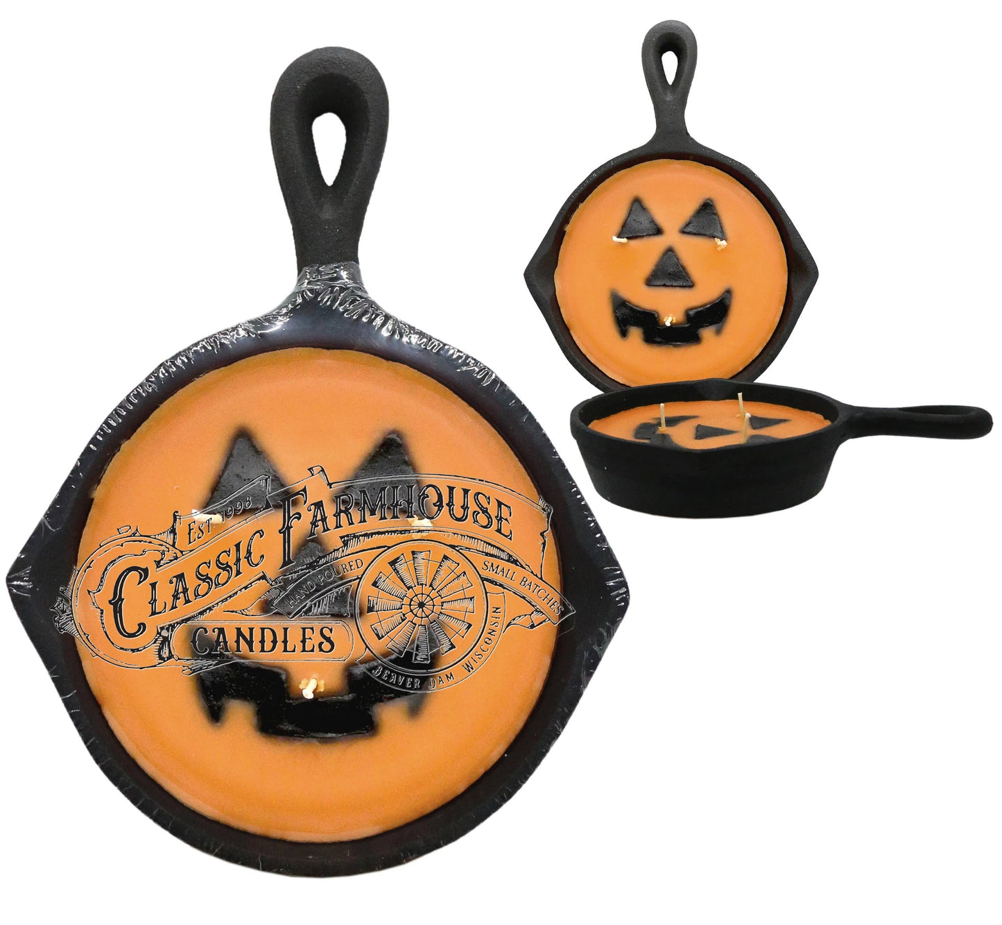 JackOLantern 8 oz Cast Iron Pan Candle