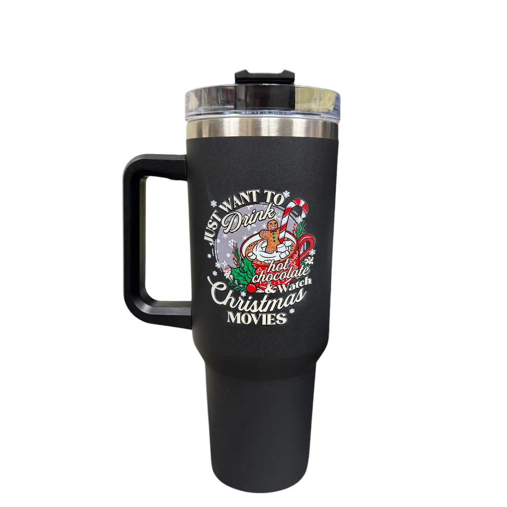 Hot Chocolate 40oz Tumbler (Black or White)