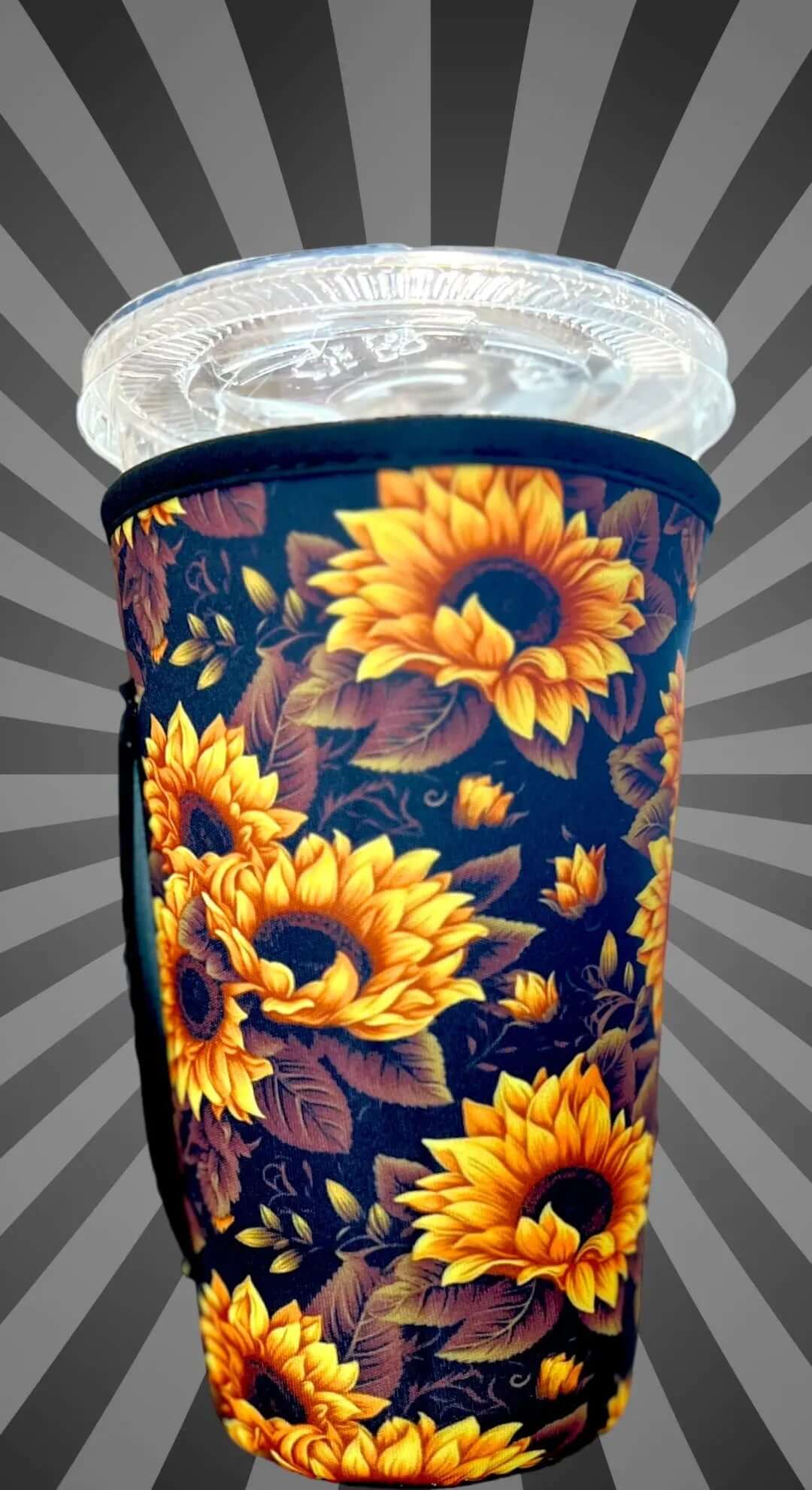 20 OZ New Black Sunflower Insulated Cup Cover Sleeve