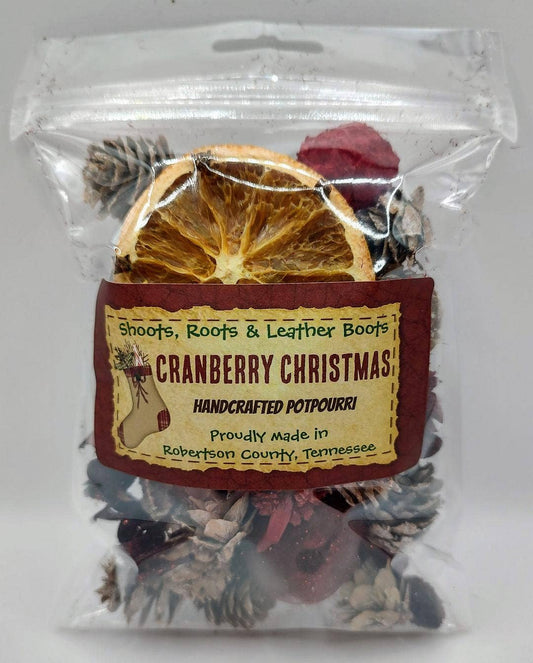 Cranberry Christmas Handcrafted Potpourri. Approx 1.5 c.