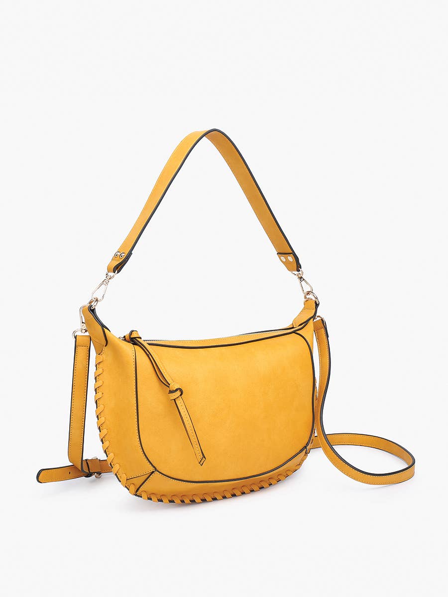 Sierra Structured Shoulder Bag w/ Whipstitch Detail