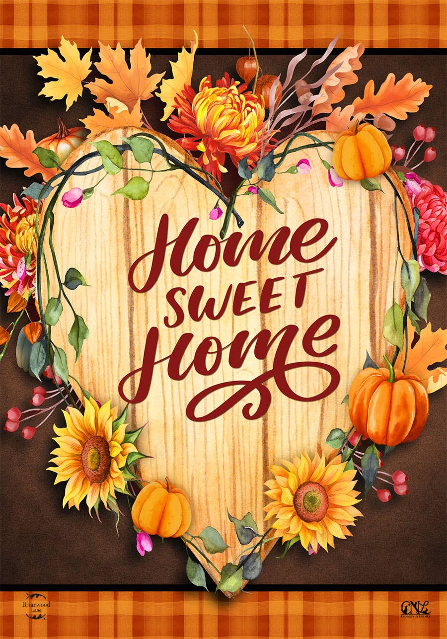 Fall Home Sweet Home House Flag