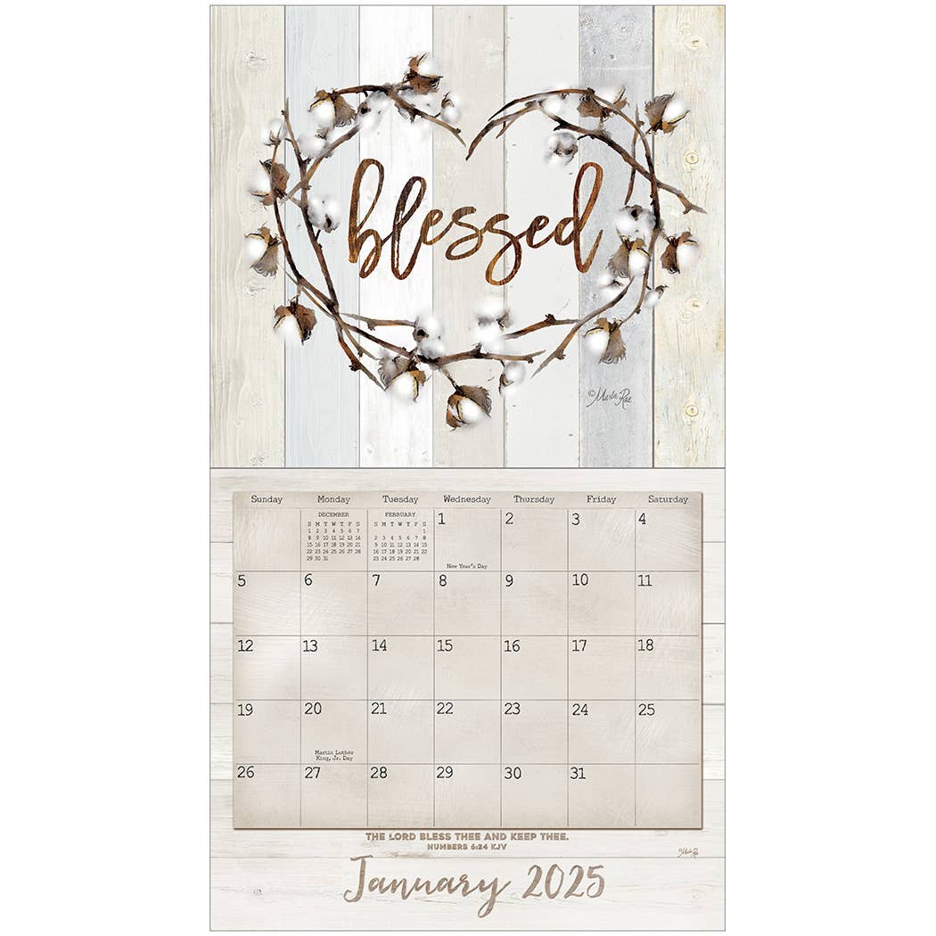 Faith and Family 2025 Wall Calendar