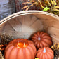 Orange Pumpkin Carved Moving Flame 4.5x2.75in