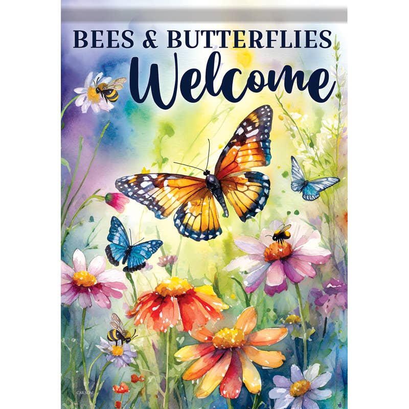 "Bees & Butterflies" Dura Soft™ Garden Flag