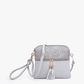 M1785 Tara Double Zip Crossbody/Wristlet: Mauve