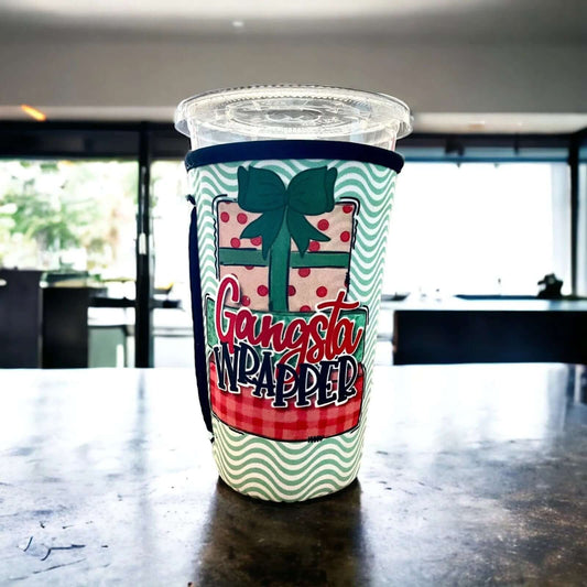 20 OZ Gangsta Wrapper Christmas Insulated Cup Cover Sleeve
