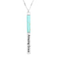 AMAZING GRACE HALF METAL STONE BAR PENDANT NECKLACE