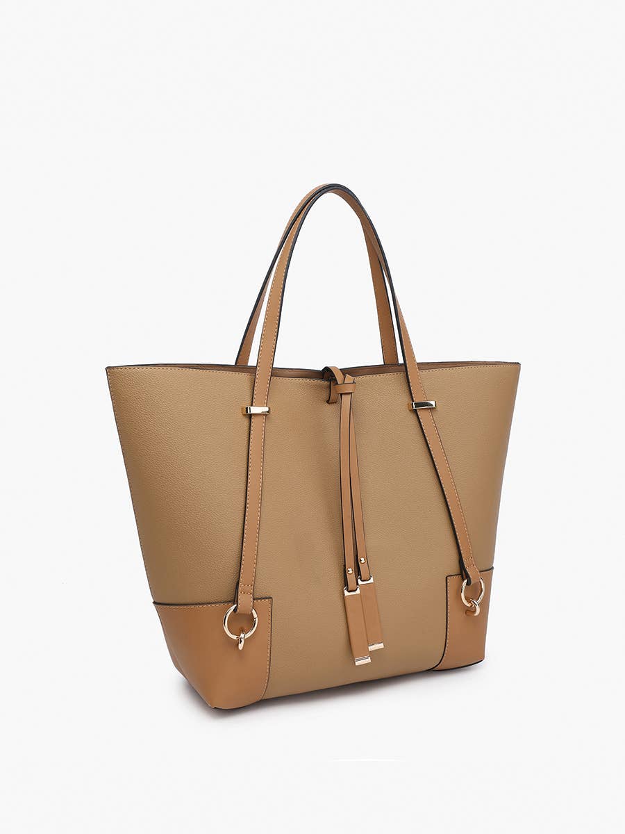 Kya Structured Tote w/ Contrast Trim