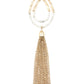 Teardrop Pendant Tassel Chain Necklace