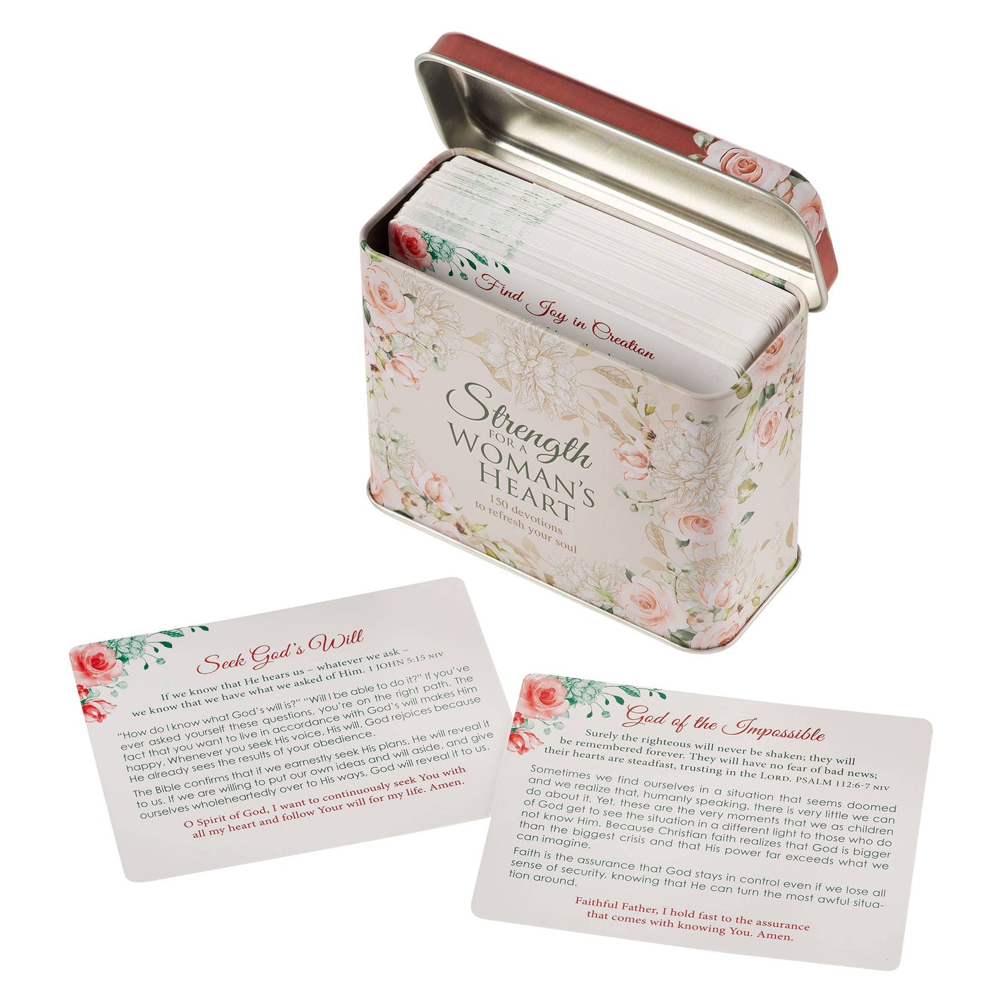 Strength for a Women's Heart Devotional Cards in a Tin