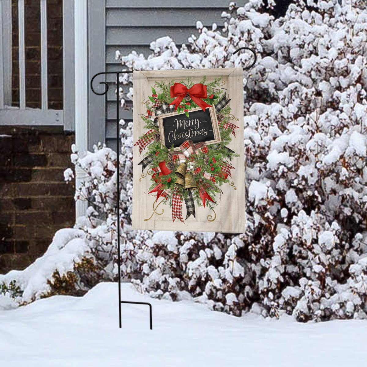 Merry Christmas Swag Garden Flag