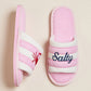 Crab Salty Embroidered Slippers