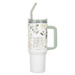 Tumbler w/straw SS Green Ps. 46:10