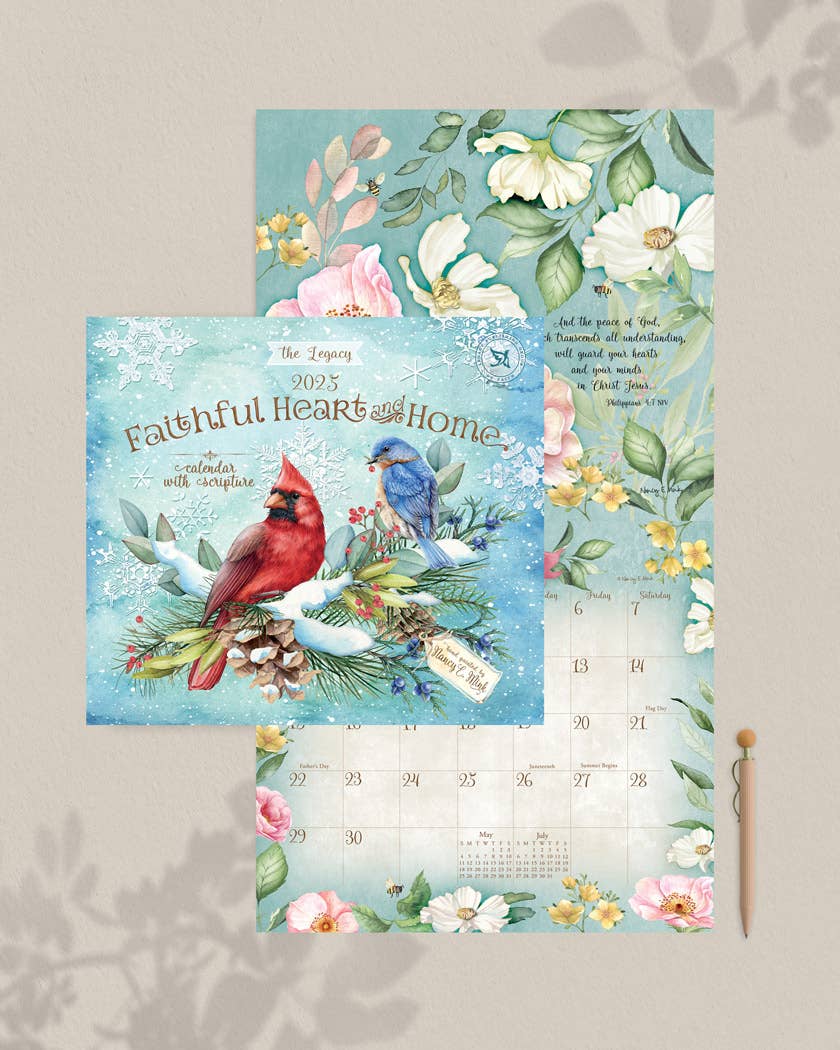 Faithful Heart and Home 2025 Wall Calendar