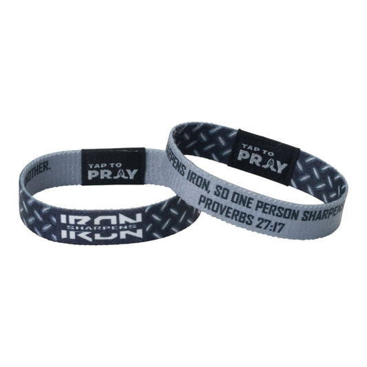 Tap To Pray® Wristband – Iron Sharpens Iron: Extra Large