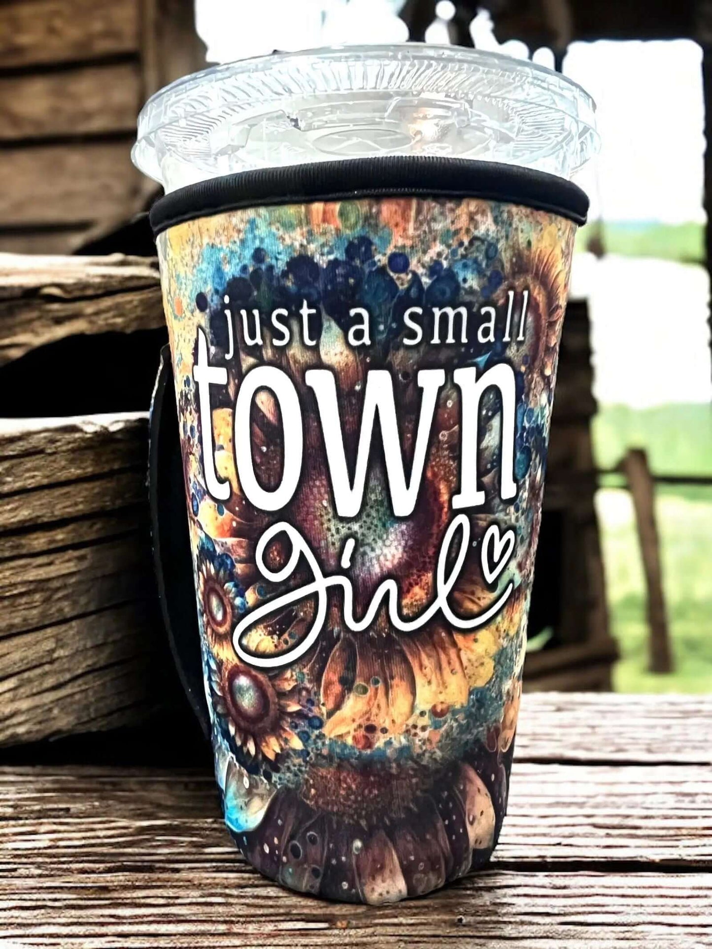 20 OZ Sunflower Small Town Girl Insulated Cup Cover Sleeve
