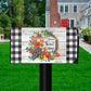 Geranium Wreath Mailbox Cover