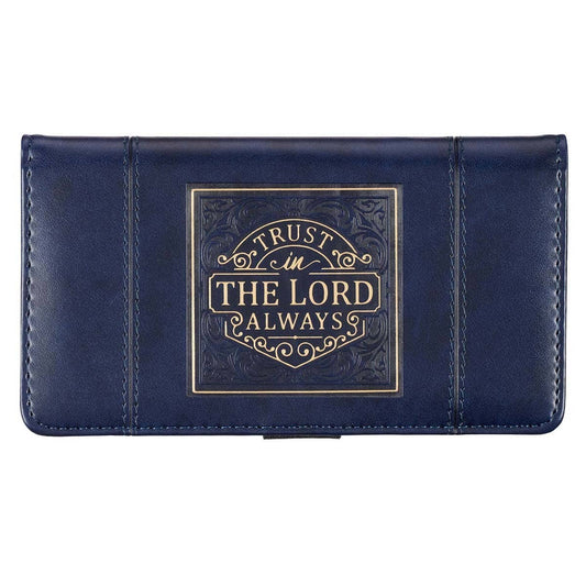 Checkbook Wallet Navy Trust in the Lord Isa. 26:4