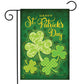 Lucky Shamrocks Garden Flag