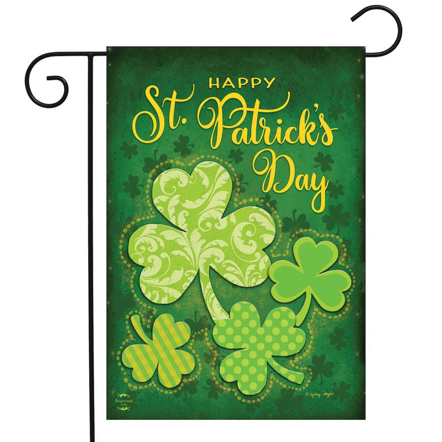 Lucky Shamrocks Garden Flag