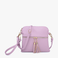 M1785 Tara Double Zip Crossbody/Wristlet: Fuchsia