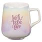 Mug Iridescent/White Faith Hope & Love