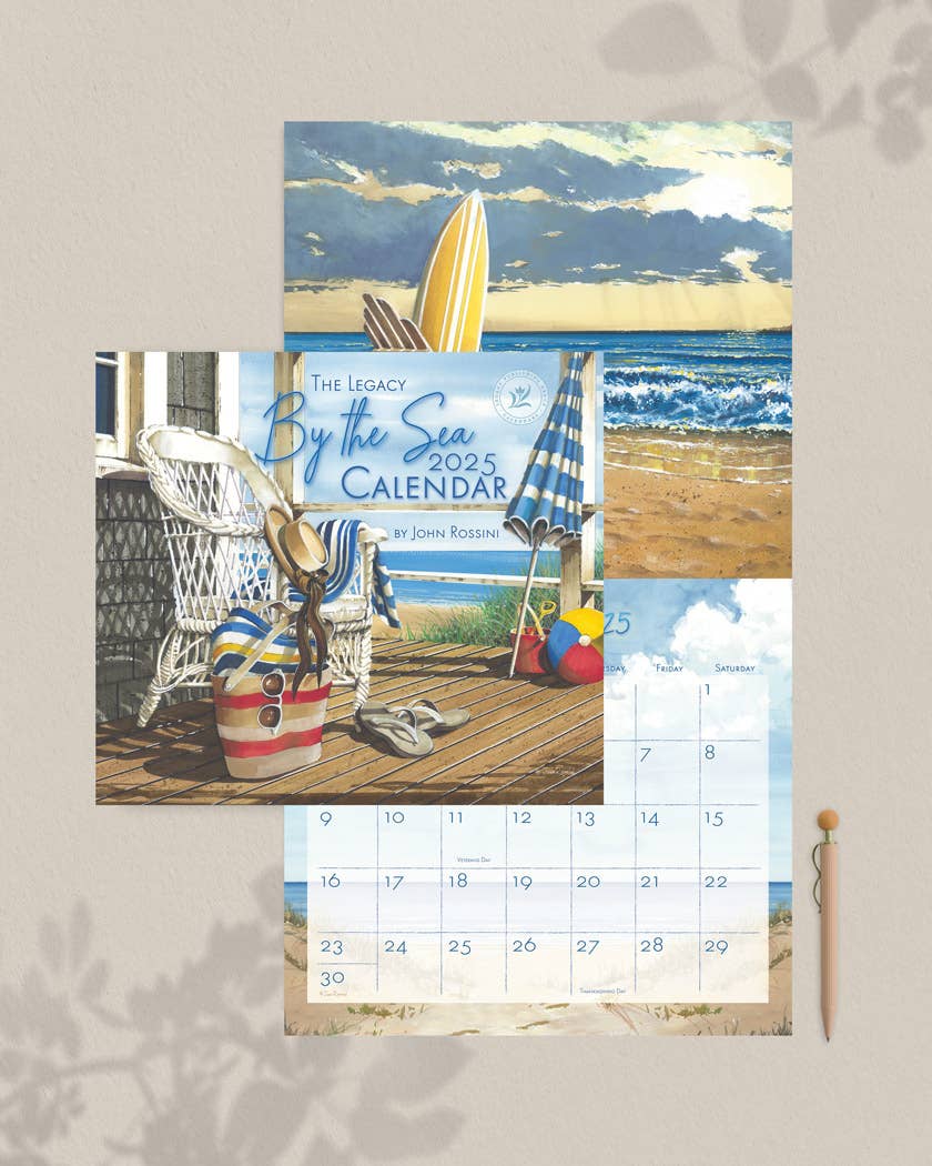 By the Sea 2025 Wall Calendar