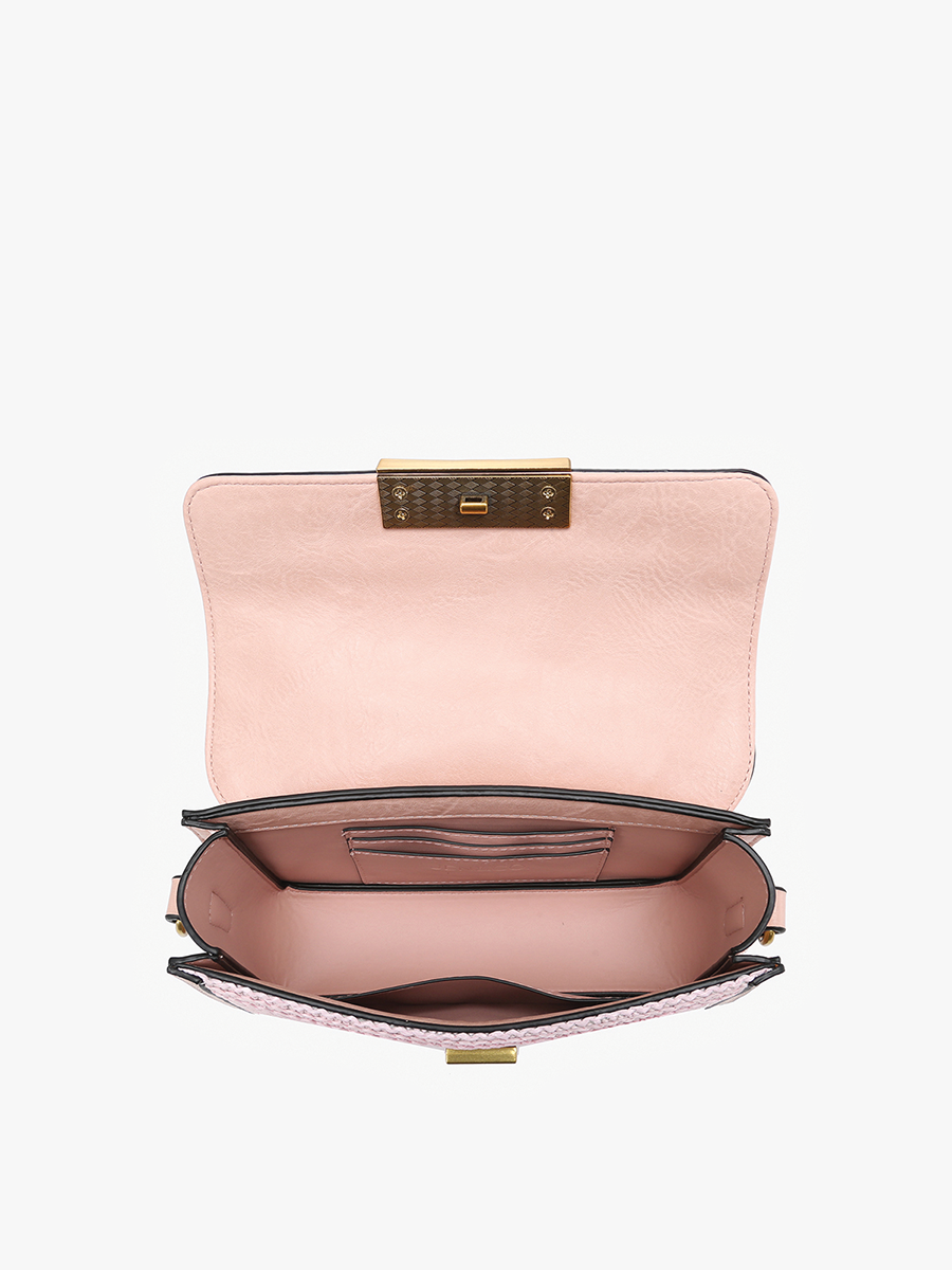 Elizabeth Straw Crossbody w/ Lock