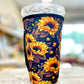 20 OZ New Black Sunflower Insulated Cup Cover Sleeve