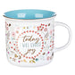 Mug Camp Blue/White Floral Choose Joy