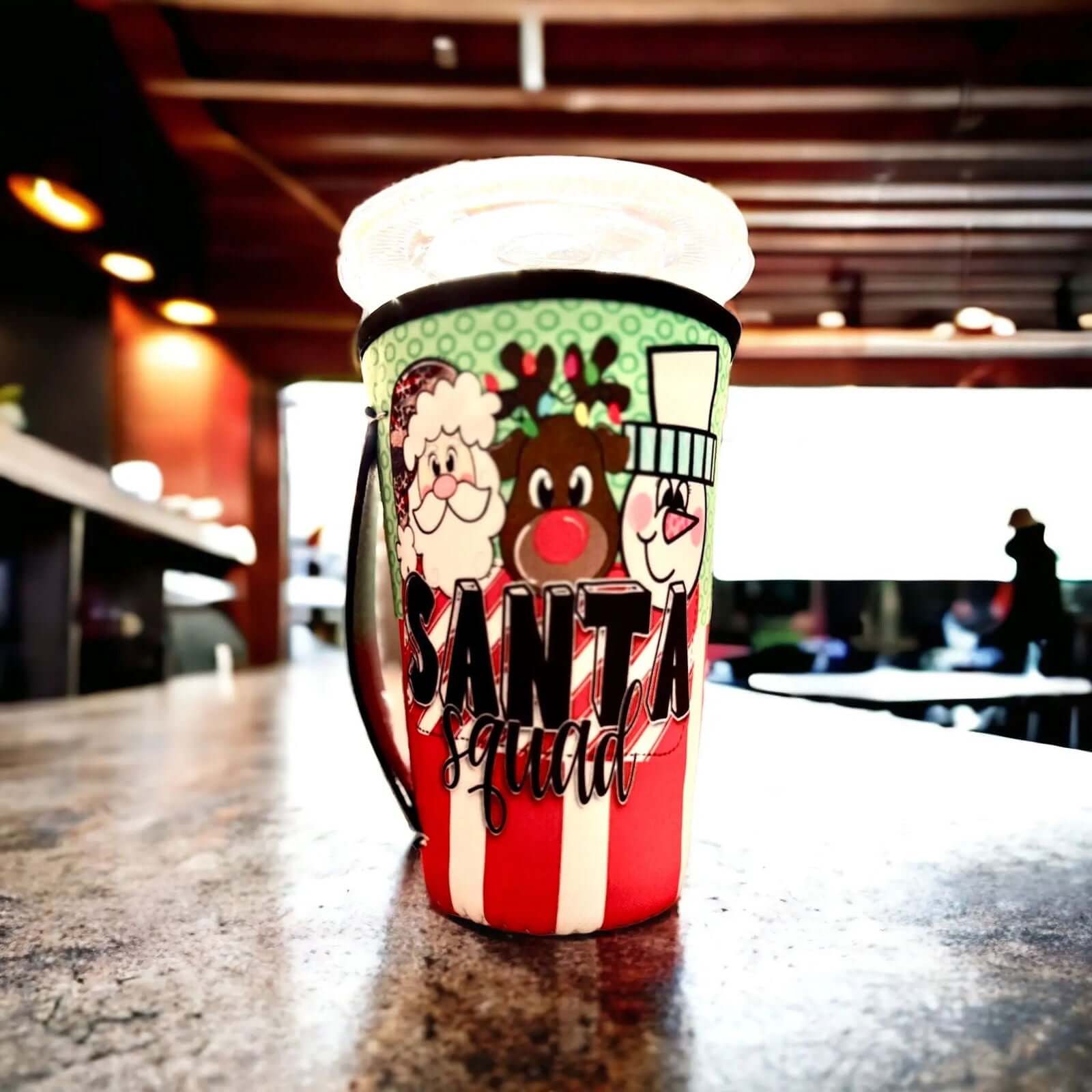 20 OZ Santa Squad Christmas Insulated Cup Cover Sleeve - Thumbnail 3