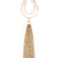 Teardrop Pendant Tassel Chain Necklace