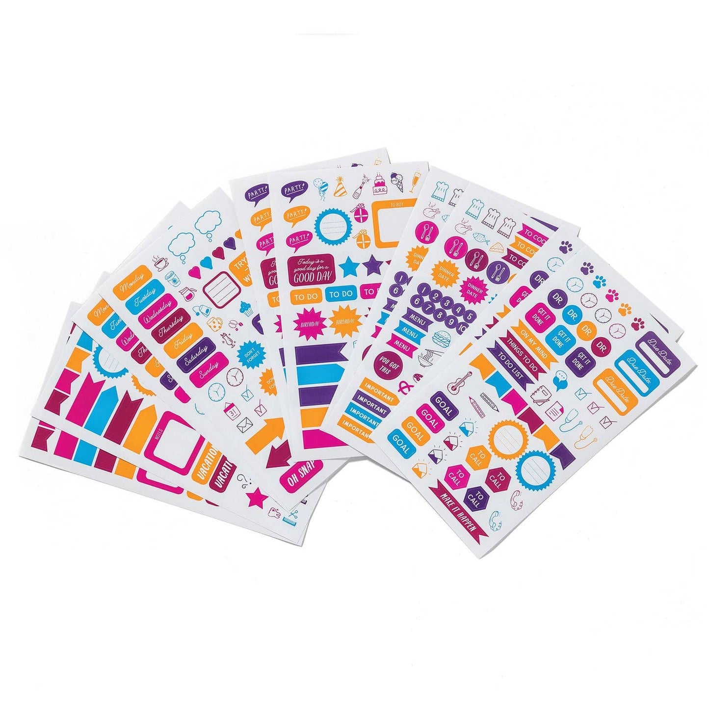 Fresh & Colorful High Note® Planning Stickers