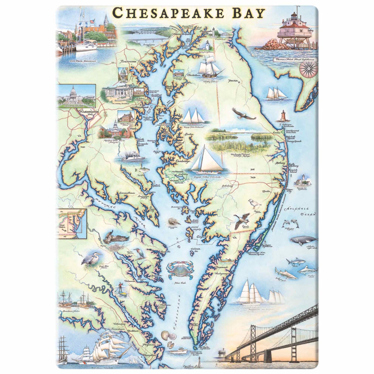Chesapeake Bay Map Magnet