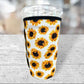 20 OZ White Sunflower  Insulated Cup Cover Sleeve fits Med to Large Cups Thermal & Washable