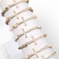 CROSS RHINESTONE NATURAL STONE STRETCH BRACELET